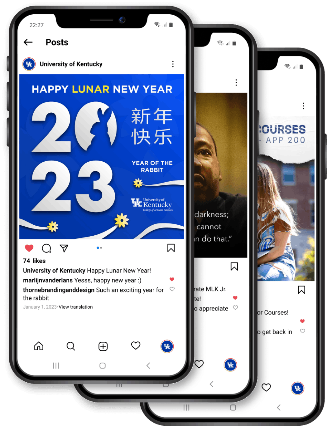 University of Kentucky Social Media Mockups